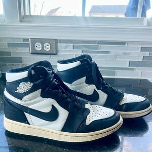 Black and White High-Top Sneakers